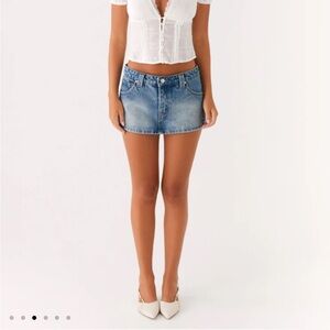 Pepper mayo Blue Denim Mini Skirt